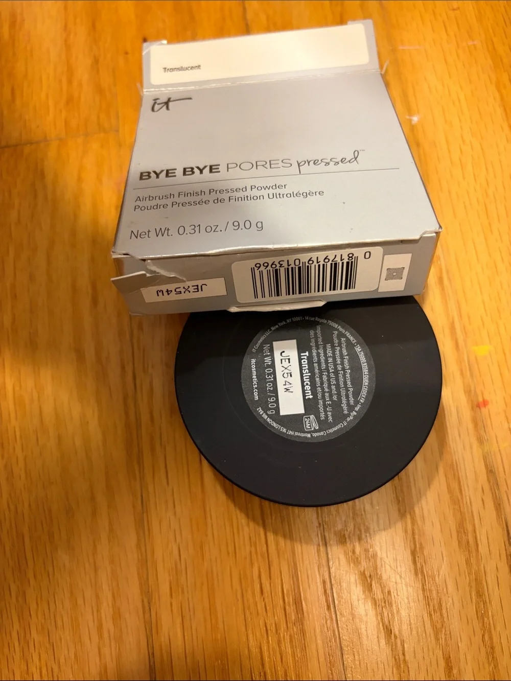 it Cosmetics Bye Bye Pores Pressed Airbrush Finish Powder Translucent NEW 9g .3